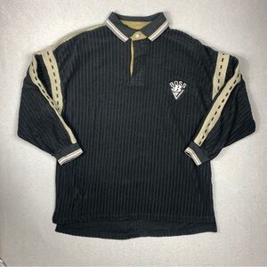 intage Boss IG Design Pullover Mens 2XL Corduroy Fleece Sweater Sweatshirt 90s